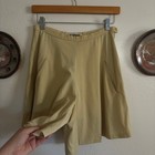 90s Jil Sander Yellow Culotte Women s Wool Blend Shorts