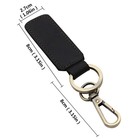 Men Creative Metal Leather Key Chain Ring Keyfob Car Home Keyring Keychain Gift