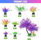 Artificial Aquarium Plants  Fish Tank Purple Tree Decoration Set  Plas