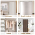 Brushed Nickel Shower Curtain Rods - 31-80 Inch Spring Tension Shower Rods