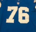 2025 Detroit Lions  76 Justin Herron Game Worn Size 46 Nike Jersey Nfl Football