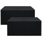 Packs Fitted Tablecloths  6 Foot Rectangle Polyester Fabric 30 x72  2 Black