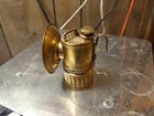 Vertical Justrite 661 Miner s Carbide Brass Underground Lamp Forest Service Rare