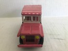 Vintage Sss Tin Litho Pink Toy Friction Jeep Surrey Made In Japan Rare 
