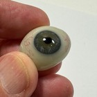 Pair Of Antique German Hand-blown Human Prosthetic Glass Eyes   Grey   Brown 