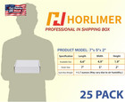 Horlimer 7x5x2 Inches Shipping Boxes Set Of 25  White Corrugated Cardboard Box L