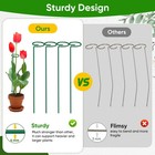 Higift 17 Inch Plant Support Stakes  4mm Thick Garden 17 Inch-5 Pack  Green 