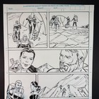 Original Comic Art Interior Page Signed Scott Reed Sketch Superhero Adventure