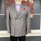 Joseph Abboud Suit Top Custom Blazer Men 38s Short Slim Fit Wool Double Breasted