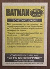 1989 Topps Batman  65 Batman Love That Joker Sp Rare 75th Gold Stamp Buyback