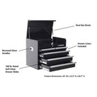 26  Tool Chest 5-drawer Storage Cabinet Box Gloss Black Garage Organizer 