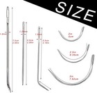 20 Leather Sewing Needles Heavy Duty Kit Curved Sack Hand Upholstery Canvas Rugs