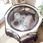 Portable Pet Playpen Dog Puppy Exercise Pen Foldable Indoor Outdoor W  Mesh