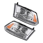 Pair Projector Chrome Headlight W led Drl For 2013-2018 Dodge Ram 1500 2500 3500