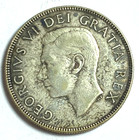 1952 50c Fifty Cents Silver Coin Canada Half Dollar Km  45
