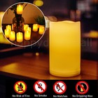 2pcs Flickering Flameless Votive Candles Long Lasting Electric Fake Candles