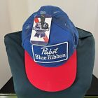 Pbr Pabst Blue Ribbon Beer Cap Logo Mesh Snapback Trucker Baseball Hat New