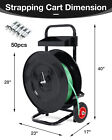 Black Sturdy Portable Strapping Dispenser Banding Cart For Pet And Pp Strapping