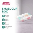 Sterilite Small Clip Box Clear Storage Tote Container With Latching Lid  6 Pack