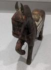 Vintage Hand Carved  majestic  Wooden Horse With Copper Brass And Shell