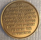 Keep It Simple Serenity Prayer Bronze Recovery Medallion Coin Aa Na Chip