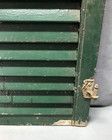 Small Pair 18x20 Antique House Window Wood Louvered Shutters Vtg Old 288-25b