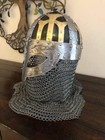 Historical Medieval Viking Helmet Battle Armor 18g Steel With Chain Mail Helmet