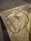Vintage John Deere Tractor Canvas Umbrella Yellow 4  X 4  Green Logo Stained