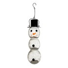 Hanging Snowman Christmas Lantern Birdfeeder Light Holder Outdoor Indoor Garden
