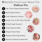Pedilux Pro Professional Manicure Pedicure Kit  Thick Toenail Grinder  Cordless