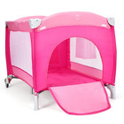 Foldable Baby Crib Playpen Travel Infant Flat Bassinet Bed Mosquito Net Music Wi