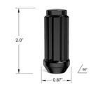 24pc Black Spline Lug Nuts   14x2 Threads   For Ford Expedition F150 Navigator