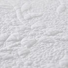 King Size Quilted Pillow Shams Cotton Set Of 2 White Shabby Vintage Farmhouse   