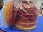 Set Of 4 Vintage Tupperware Seal And Serve Bowl Lids Harvest Colors 1436-16