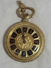Vintage Full Hunter Pocket Watch Yellow Gold Tone Roman Dial Manual Wind Parts