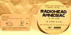 Radiohead -promo Sticker   Metrocard - Amnesiac   Hail To The Thief - 2001  2003