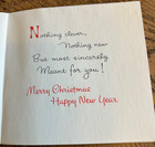 Vintage Unused Mid-century Christmas Greeting Card Steam Train 4 x4 