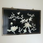 Pair Of Antique Chinese Lacquer Framed Artwork