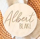 Personalized Newborn Birth Announcement Sign - Wooden Name Baby Sign