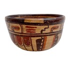 Pre Columbian Mayan Polychrome Pottery Cupador Bowl Banded