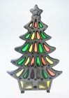 7 5    Cast Iron Christmas Tree Tiffany Glow Votive Candle Holder Vtg Taiwan