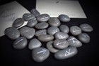 25 Raven Rune Stones   Bag Wicca Pagan Witchcraft Viking Divination Faux Leather