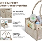 Upgraded Baby Diaper Caddy Organizer  Portable Nursery Storage Bin With Handle 