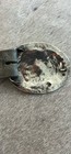 Vintage J  Lucio Zuni Sterling Silver Eagle Dancer Belt Buckle Tony Lama Belt
