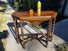 Antique Mahogany   Burl English Barley Twist Parlor Table Exceptional Free Ship