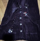 Mickey For Kids Disney Mickey Mouse Purple Corduroy Bib Overalls Size 14