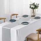4 Pcs Silver Satin Table Runner 12x108 Inch Smooth Wedding Party Banquet