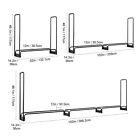 Vevor Outdoor Firewood Rack With Cover Firewood Holder 4 3ft 8 5ft 12 7 Ft Black