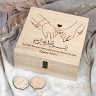 Personalised Muslim Holding Hands Couple Keepsake Box Islamic Wedding Anniversar