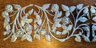 Antique Architectural Salvage Iron Rose Lattice Wall Art Flower Garden Panels X3